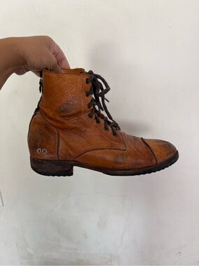 Bed Stu Mens Protege Full Grain Leather Combat Style Rustic Lace Boots, Size 9.5